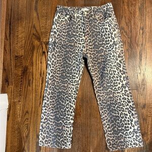 NWOT Oat Denim Leopard cheetah jeans 6 / 28